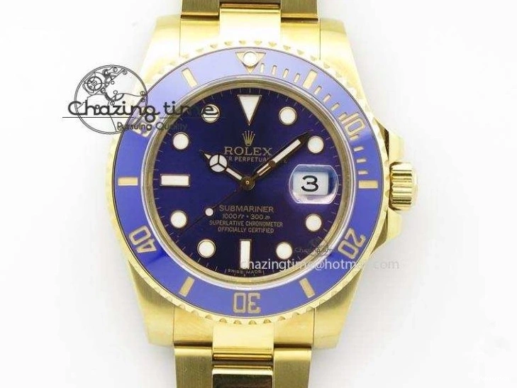 Blue Best ETA2836 BP Submariner Gold Dial Swiss Full Edition 0410